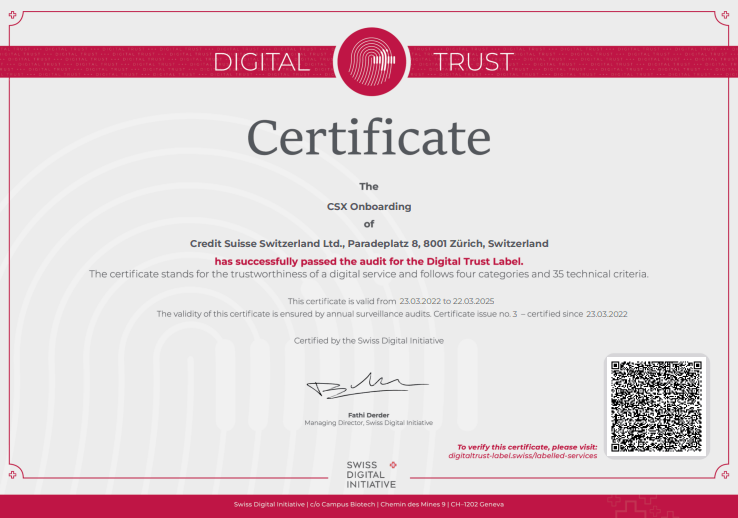Digital Trust Label
